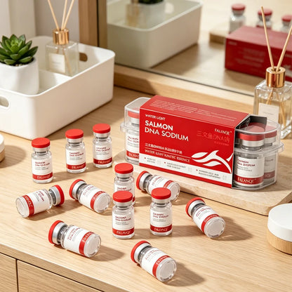 Salmon DNA Sodium Anti-Wrinkle Serum Ampoule Fade Fine Lines Collagen Essence Facial Moisturizing Whitening Firming Skin Care