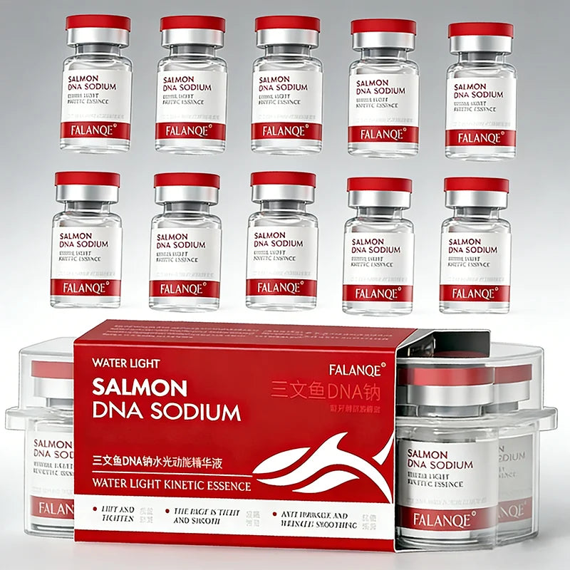Salmon DNA Sodium Anti-Wrinkle Serum Ampoule Fade Fine Lines Collagen Essence Facial Moisturizing Whitening Firming Skin Care