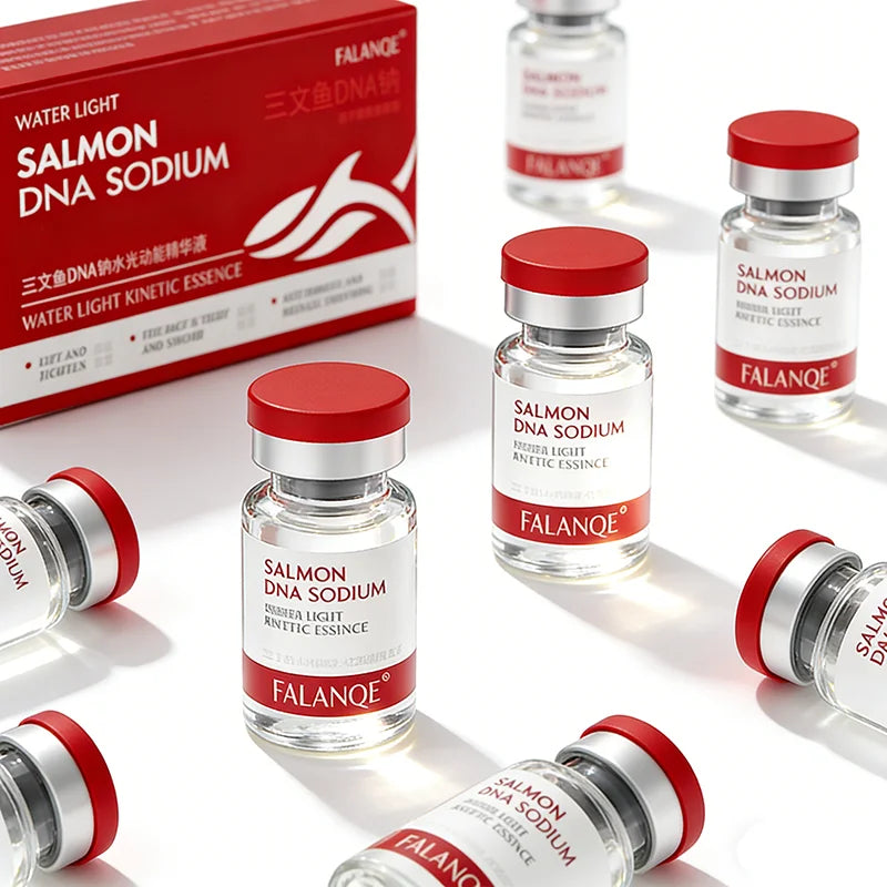Salmon DNA Sodium Anti-Wrinkle Serum Ampoule Fade Fine Lines Collagen Essence Facial Moisturizing Whitening Firming Skin Care