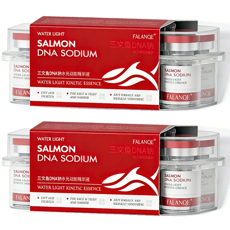 Salmon DNA Sodium Anti-Wrinkle Serum Ampoule Fade Fine Lines Collagen Essence Facial Moisturizing Whitening Firming Skin Care